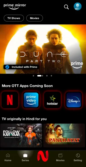 Netmirror APK Home